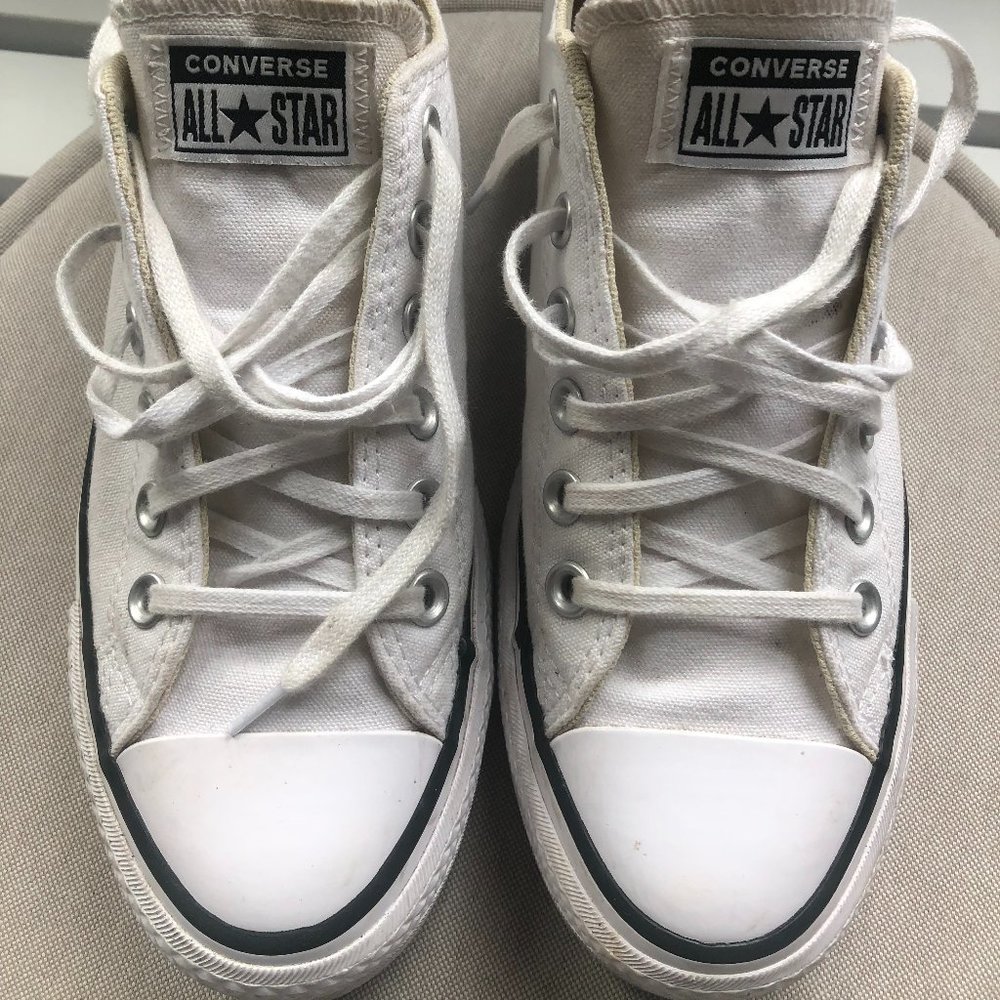 White Platform Converse